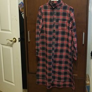 Long Plaid Shirt/Jacket